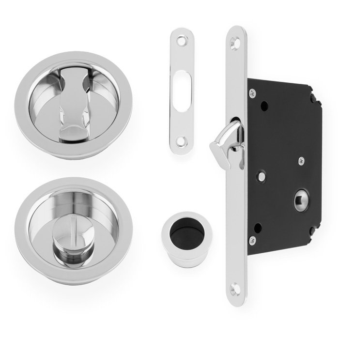radius sliding door lock set