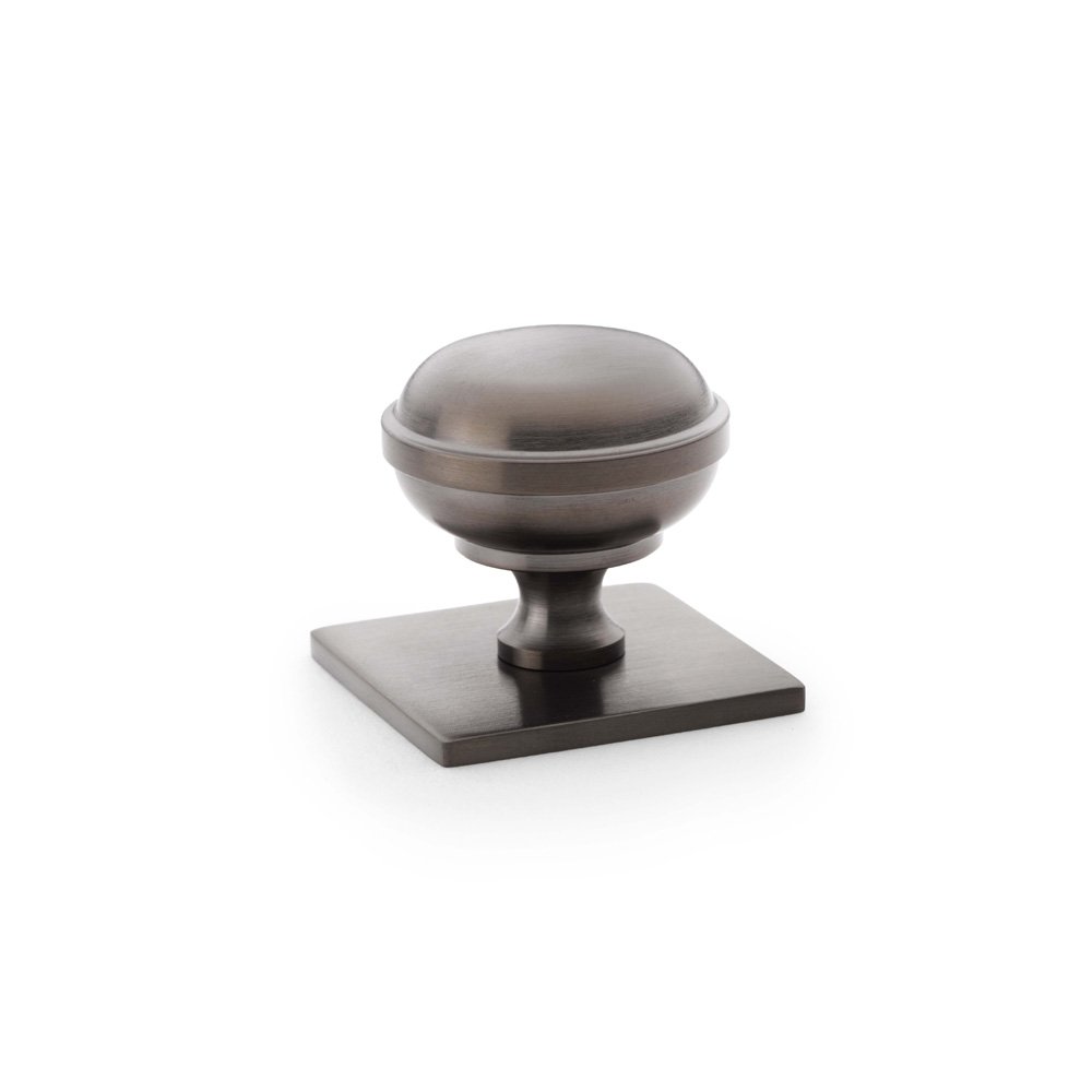 alexander & wilks quantock cupboard knob on square backplate