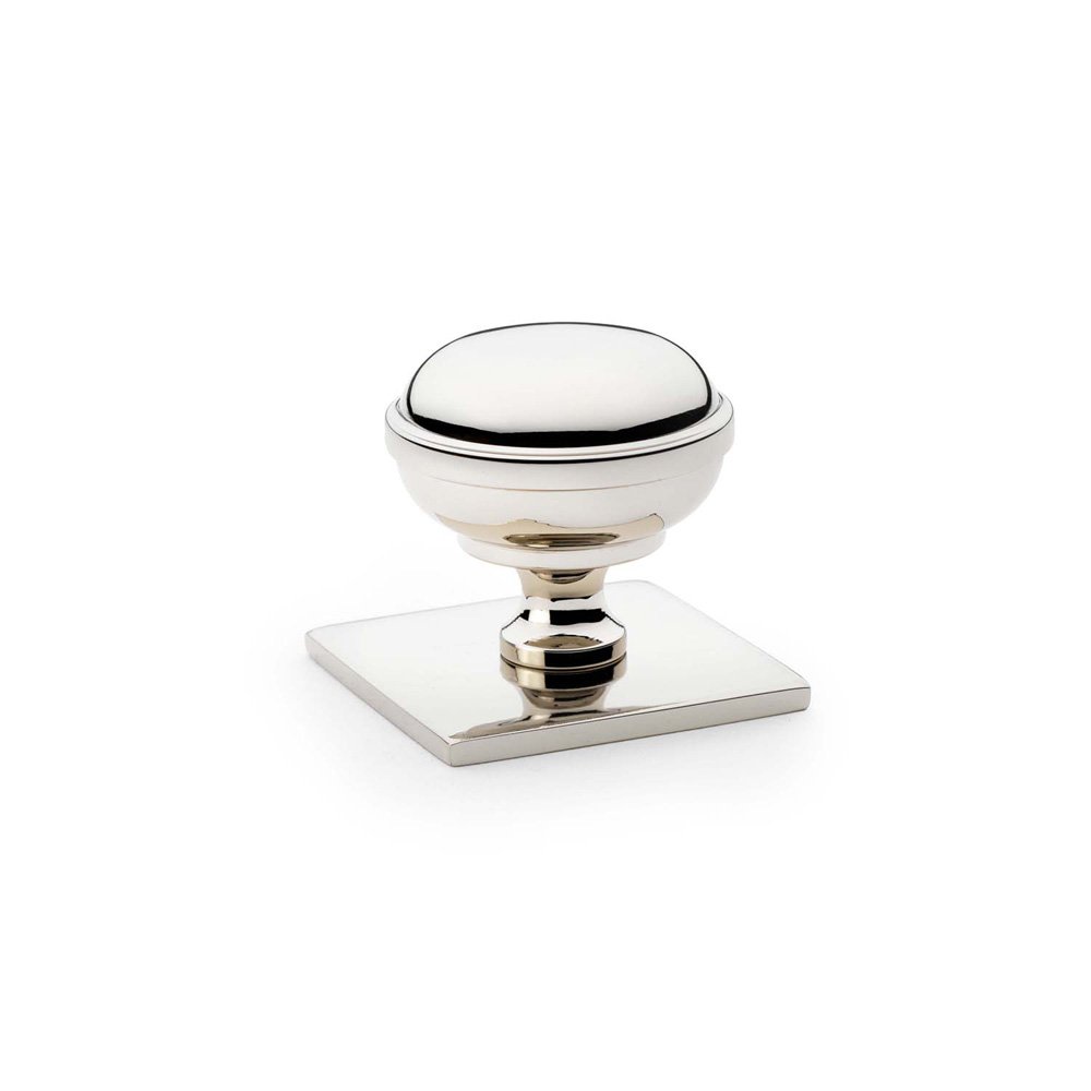 alexander & wilks quantock cupboard knob on square backplate